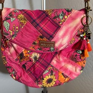 Sakroots Pink Patchwork Crossbody Bag EUC